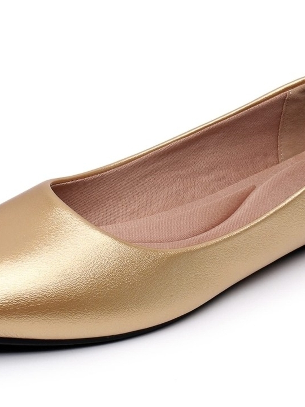 Gold Metallic Ballet Flat with Cushioned Insole